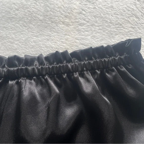 Hudson’s Bay Satin Pajama Pants Small Black Soft Luxury Sleepwear - Picture 8 of 16